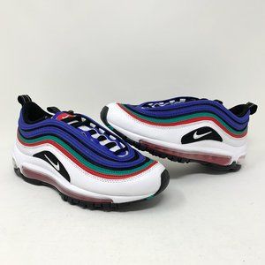 white red blue green air max 97